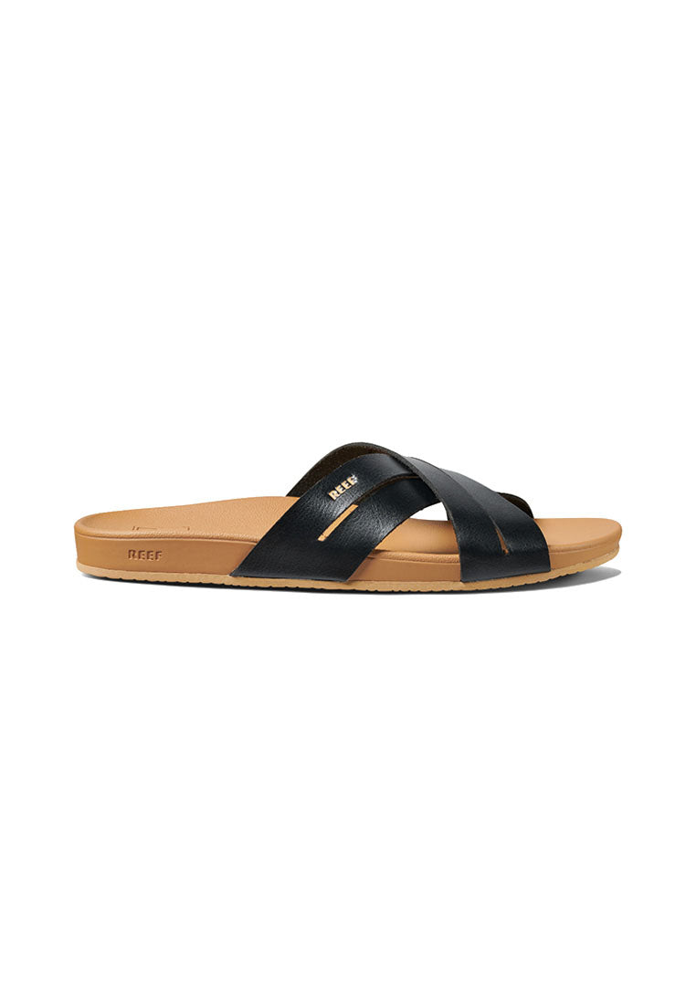 Reef Women Cushion Spring Bloom Black/Tan RES TOE RUN Malaysia Res