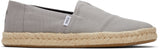 Toms Men Alpargata Rope 2.0 Drizzle Grey Recycled Cotton