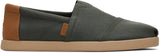 Toms Mens Alp Fwd Green Canvas Synthetic Trim