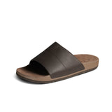 Reef Mens Sandals Ojai Slide Brown Leather