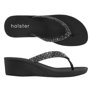 Holster Women's Hope Wedge Sandal Black