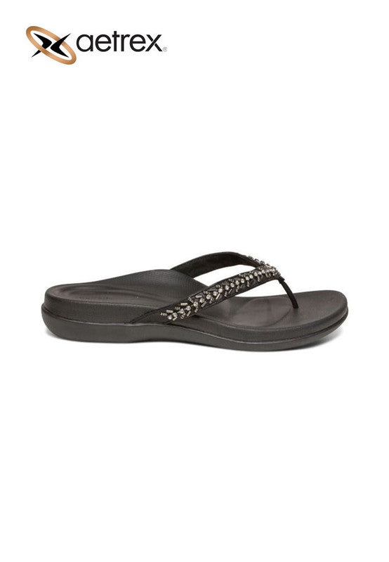 Aetrex Women Jules Sandal Black